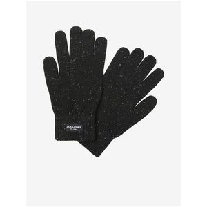 Černé pánské žíhané rukavice Jack & Jones Cliff - Pánské obraz
