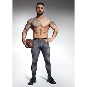 Bas Bleu HARDMEN men's functional sports leggings with a drawstring waistband obraz