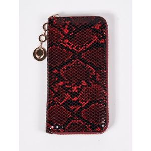 Women's wallet with snake pattern red Shelvt obraz