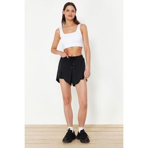 Trendyol Black 2-Layer Knitted Sports Shorts with Inside Shorts obraz