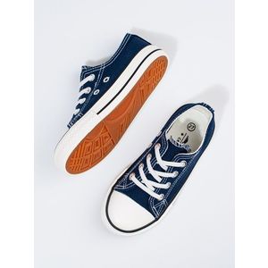 Navy blue Vico children's sneakers with elastic bands obraz