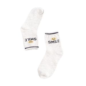 Children's socks Shelvt light gray Smile obraz