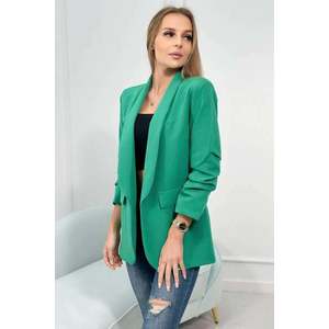 Elegantní sako s klopami zelené barvy obraz