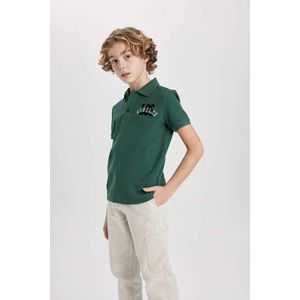 DEFACTO Boy Waffle Short Sleeve Polo T-Shirt obraz
