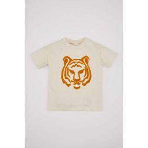 DEFACTO Baby Boy Crew Neck Tiger Pattern Short Sleeve T-Shirt obraz