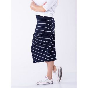 Look Made With Love Woman's Skirt 518 Patricia Navy Blue/White obraz
