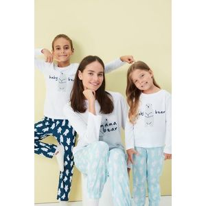 Trendyol Multicolored Women's Patterned Family Combination Knitted Pajamas Set obraz