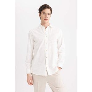 DEFACTO Regular Fit Polo Collar Long Sleeve Shirt obraz