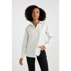 DEFACTO Oversize Fit Shirt Collar Oxford Long Sleeve Shirt obraz