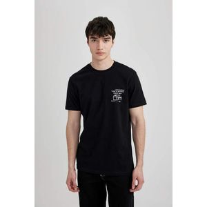 DEFACTO Slim Fit Crew Neck Printed T-Shirt obraz
