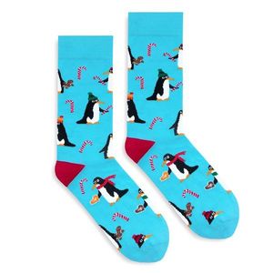 Banana Socks Unisex's Socks Classic X-Mas Penguins obraz