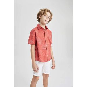 DEFACTO Boy Oversize Fit Polo Neck Short Sleeve Shirt obraz