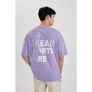 DEFACTO Comfort Fit Crew Neck Printed T-Shirt obraz