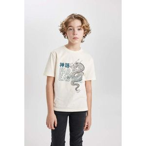 DEFACTO Boy Regular Fit Crew Neck Printed Short Sleeve T-Shirt obraz