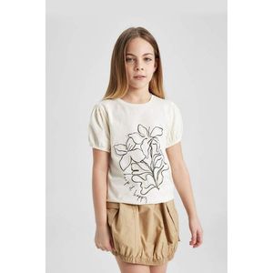 DEFACTO Girl Printed Short Sleeve T-Shirt obraz