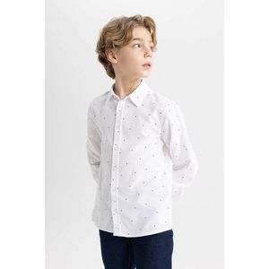 DEFACTO Boy Regular Fit Polo Neck Oxford Long Sleeve Shirt obraz