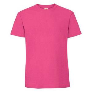Pink Men's T-shirt Iconic 195 Ringspun Premium Fruit of the Loom obraz