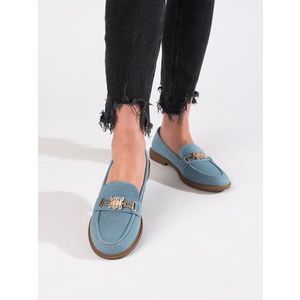 Shelvt Women's stylish denim loafers obraz