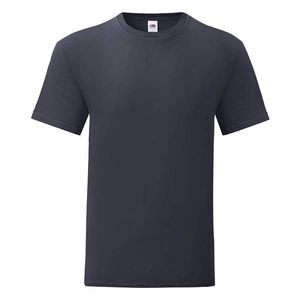 Navy blue Iconic combed cotton t-shirt Fruit of the Loom obraz