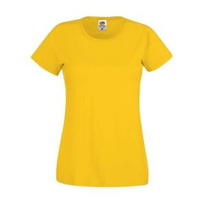 Yellow Women's T-shirt Lady fit Original Fruit of the Loom obraz