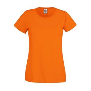 Orange Women's T-shirt Lady fit Original Fruit of the Loom obraz