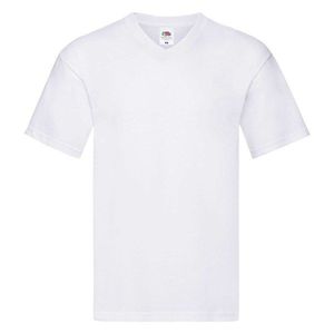 White T-shirt Original V-neck Fruit of the Loom obraz