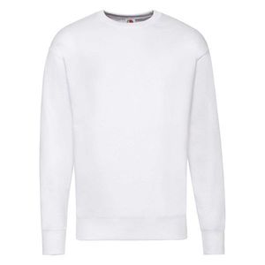 White Men's Sweatshirt Lightweight Set-in-Sweat Sweat Fruit of the Loom obraz