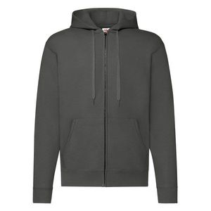 Graphite Zippered Hoodie Classic Fruit of the Loom obraz