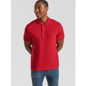 Czerwona koszulka męska polo Tailored Fit Friut of the Loom obraz