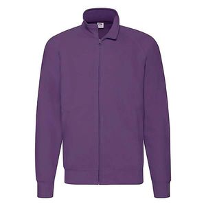 Men's Purple Lightweight Sweat Jacket Fruit of the Loom obraz