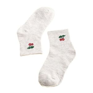 Children's socks Shelvt light gray cherry obraz
