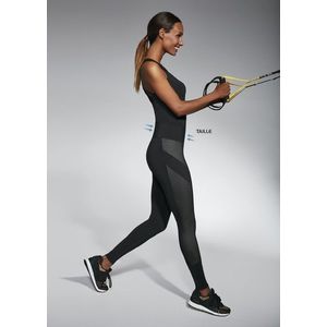 Bas Bleu MISTA sports leggings with wasp waist effect and combined materials obraz