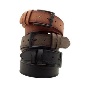 R0928 Dewberry Set Of 3 Mens Belt For Jeans And Canvas-BLACK-BROWN-TABA obraz