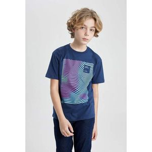 DEFACTO Boy Regular Fit Crew Neck Printed Short Sleeve T-Shirt obraz