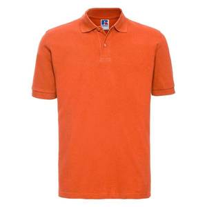 Orange Men's Polo Shirt 100% Cotton Russell obraz