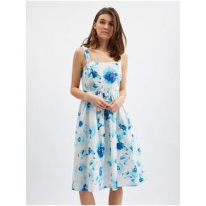 Modro-bílé dámské květované šaty ORSAY obraz