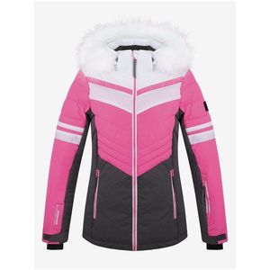 Šedo-růžová dámská lyžařská bunda LOAP ORINNA obraz