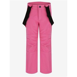 Růžové holčičí lyžařské softshellové kalhoty LOAP LOVELO obraz