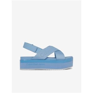 Světle modré dámské sandálky na platformě Calvin Klein Jeans obraz