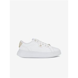 Bílé dámské kožené tenisky Tommy Hilfiger Pointy Court Sneaker Hardware obraz