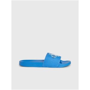Modré pánské pantofle Calvin Klein Slide Monogram obraz
