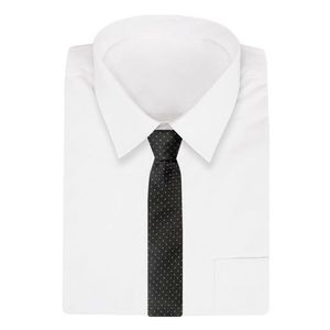 Vzorovaná pánská kravata v černé barvě obraz