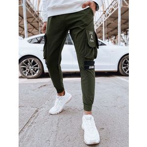 Poutavé zelené kapsáčové jogger kalhoty obraz