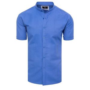 Senzační modrá pánská košile s krátkým rukávem obraz