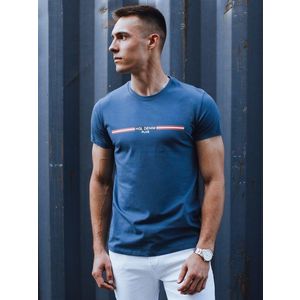 Trendy modré tričko s nápisem obraz