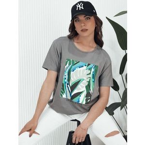 Módní grafitové dámské tričko s potiskem Muyumba obraz