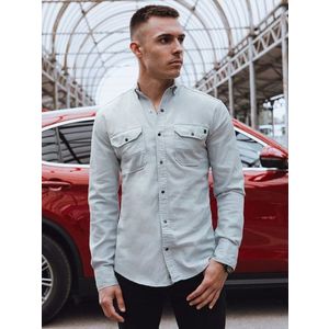 Atraktivní džínová košile v šedé barvě obraz