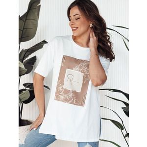 Dámské bílé tričko s krásným potiskem Fagos obraz