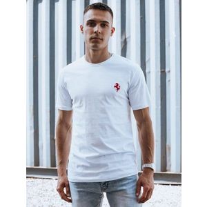 Poutavé bílé tričko s logem obraz