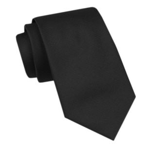 Módní černá pánská kravata obraz